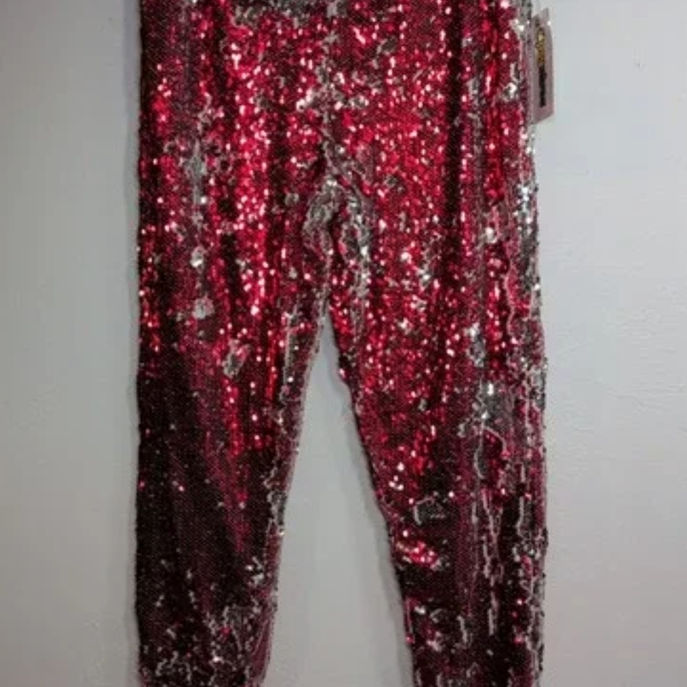 Tipsy Elves Red Sequin Leggings